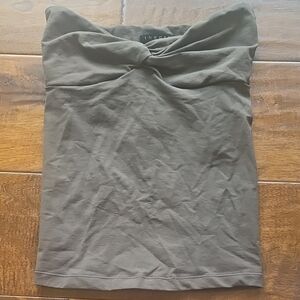 Theory Brown Twist-Front Tube Top Blouse One Size Fits All Small